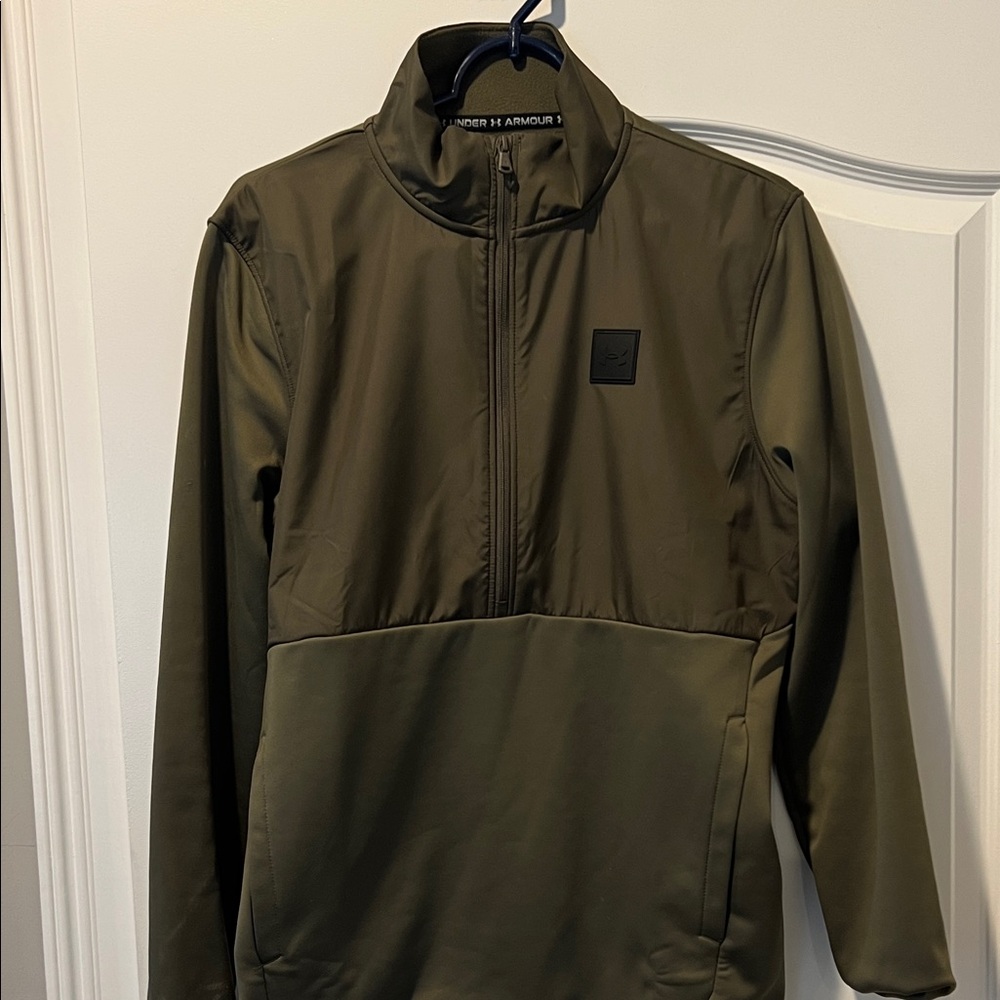 Under Armour Men's Dark Green Pull Over Lightweight Jacket